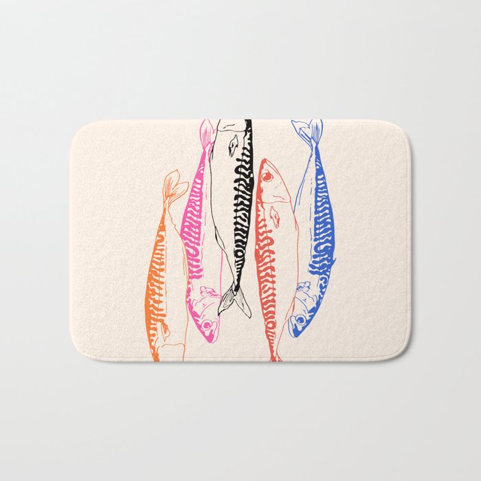 Mackerel Retro Bath Mat Gallery Image 1