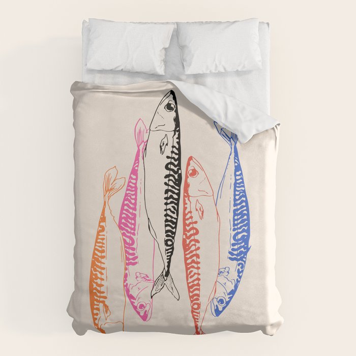 Mackerel Retro Duvet Cover Gallery Image 1