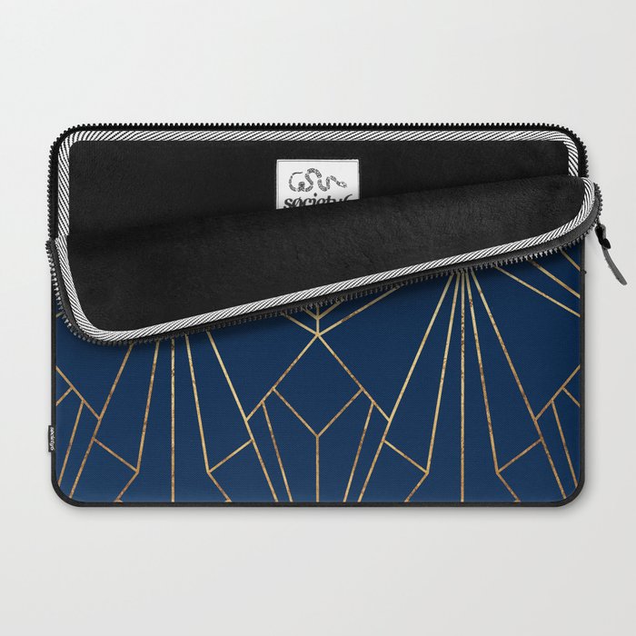 Navy Blue Art Deco - Large Scale Laptop Sleeve Gallery Image 2