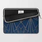 Navy Blue Art Deco - Large Scale Laptop Sleeve Gallery Image 2