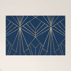 Navy Blue Art Deco - Large Scale Welcome Mat Gallery Image 1