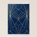Navy Blue Art Deco - Large Scale Stationery Card Gallery Image 2