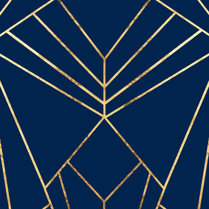 Navy Blue Art Deco - Large Scale Coffee Mug Gallery Image 2