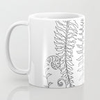 Minimal Line Art Fern Leaves Coffee Mug Gallery Image 3