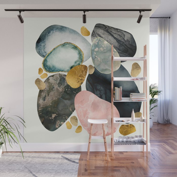 Pebble Abstract Wall Mural Gallery Image 1