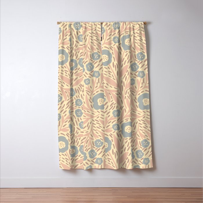 Botanical Garden - Neutral  tone Window Curtain Gallery Image 3