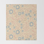 Botanical Garden - Neutral  tone Throw Blanket Gallery Image 2