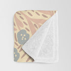 Botanical Garden - Neutral  tone Throw Blanket Gallery Image 3