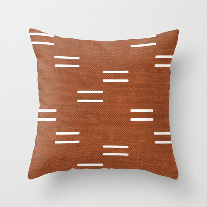 double dash - burnt orange Throw Pillow Gallery Image 6