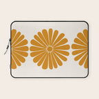 Retro Daisy Abstract V Golden Yellow Bold Floral Laptop Sleeve Gallery Image 1