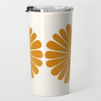 Retro Daisy Abstract V Golden Yellow Bold Floral Travel Mug Gallery Image 3