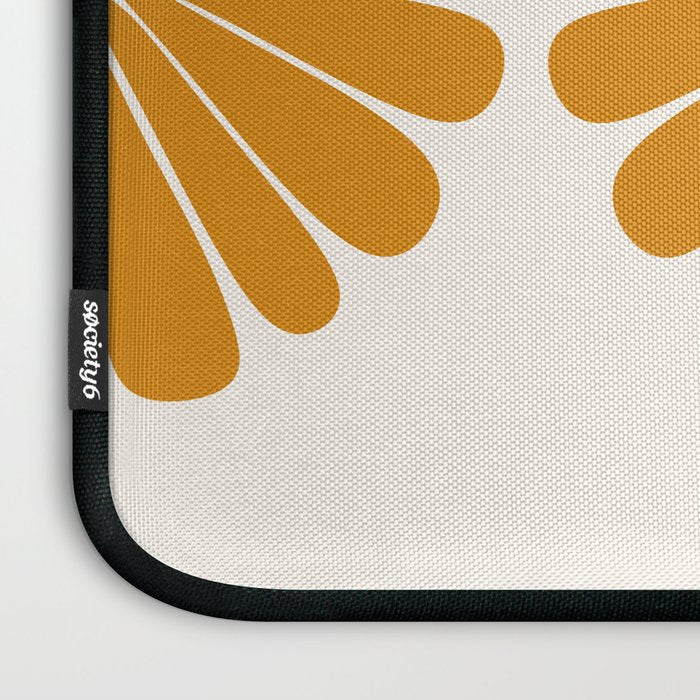 Retro Daisy Abstract V Golden Yellow Bold Floral Laptop Sleeve Gallery Image 3