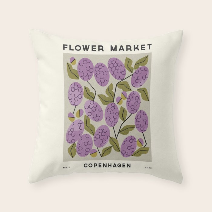Flower Market No. 3 Throw Pillow Gallery Image 6