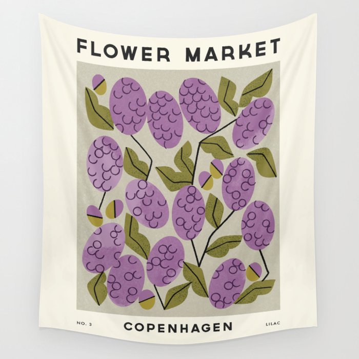 Flower Market No. 3 Wall Tapestry Gallery Image 4