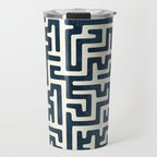 maze in dark blue Travel Mug Gallery Image 1