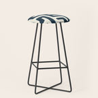 maze in dark blue Stool Gallery Image 1