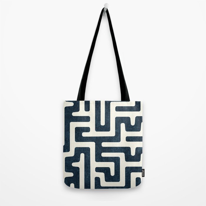 maze in dark blue Tote Bag Gallery Image 2