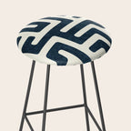 maze in dark blue Stool Gallery Image 2