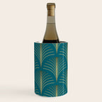 Art Deco Gold Fans on Turquoise Wine Chiller Gallery Image 3
