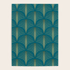 Art Deco Gold Fans on Turquoise Poster Gallery Image 4