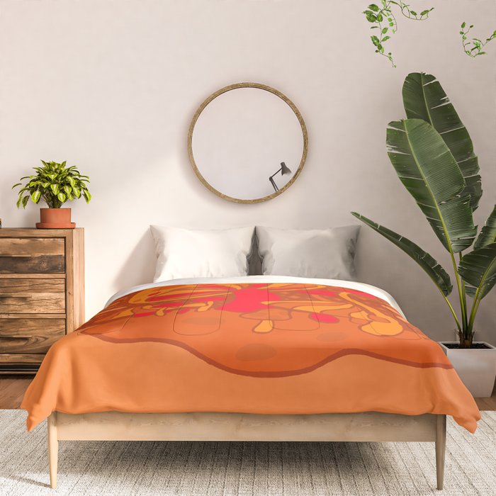 Orange Mushrooms Comforter Gallery Image 3