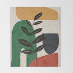Modern Abstract Minimal Shapes Branches Art 5 Throw Blanket Gallery Image 2