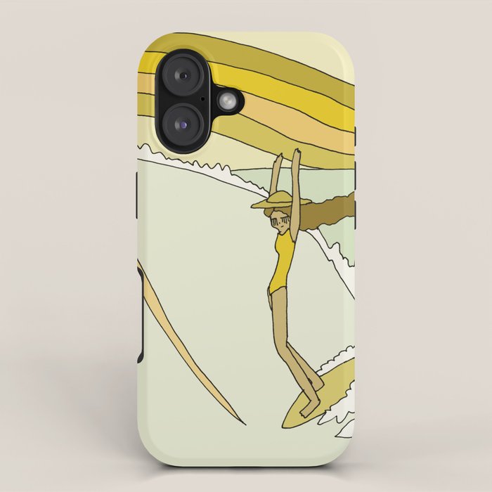 the spirit of aloha rell sunn 70s surf // retro surf art by surfy birdy iPhone Case Gallery Image 1