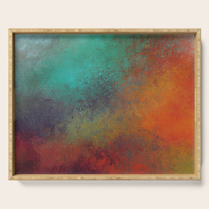 Colorful Rust Aesthetic Grunge Art Serving Tray Gallery Image 1