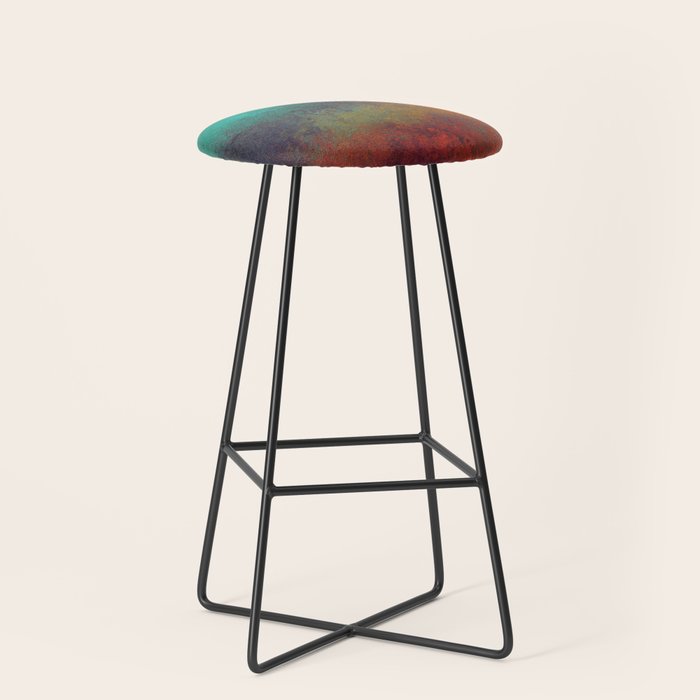 Colorful Rust Aesthetic Grunge Art Stool Gallery Image 1