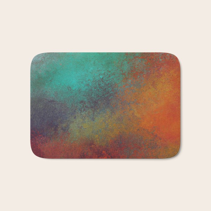 Colorful Rust Aesthetic Grunge Art Bath Mat Gallery Image 1