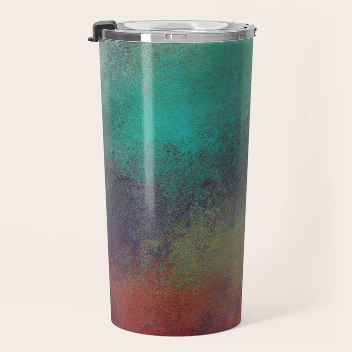 Colorful Rust Aesthetic Grunge Art Travel Mug Gallery Image 3