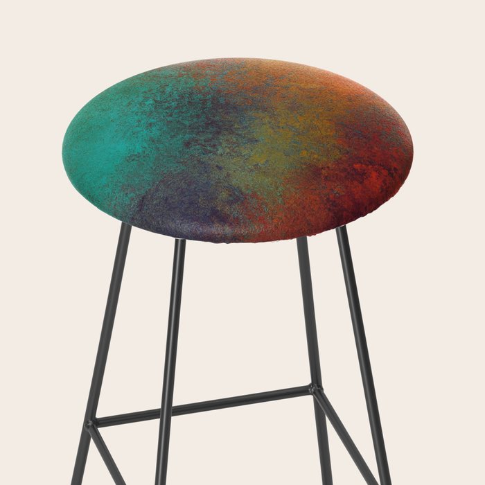 Colorful Rust Aesthetic Grunge Art Stool Gallery Image 2