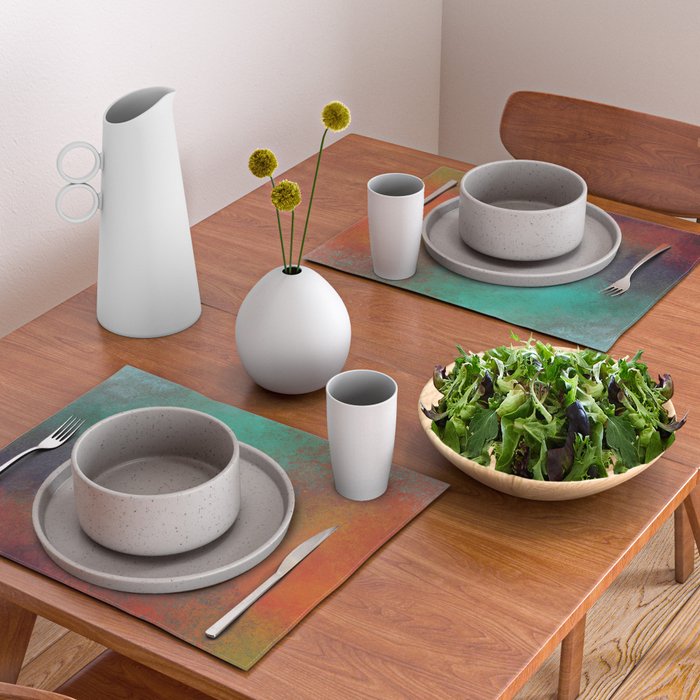 Colorful Rust Aesthetic Grunge Art Placemat Gallery Image 2