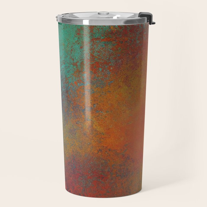 Colorful Rust Aesthetic Grunge Art Travel Mug Gallery Image 2