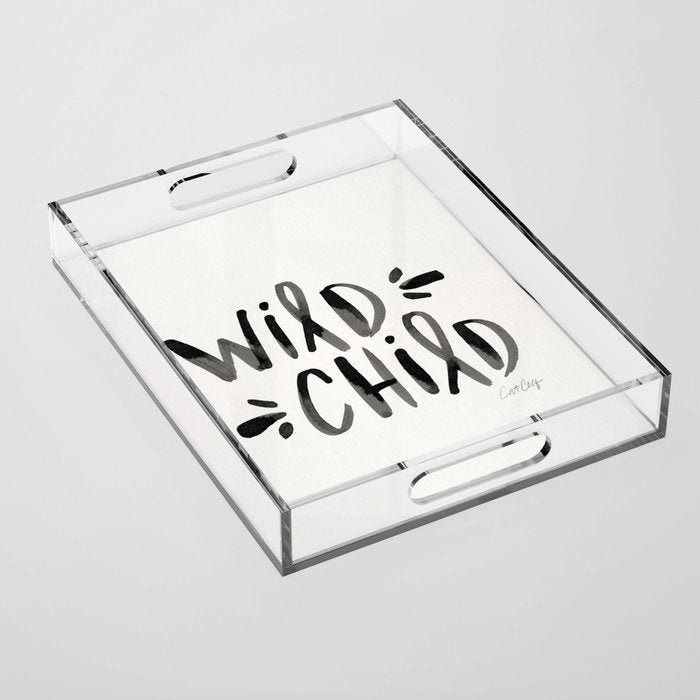 Wild Child - Black Acrylic Tray Gallery Image 1