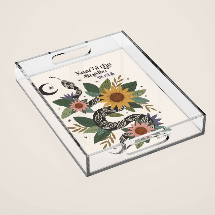  Year of the Snake - 2025 Calendar - Light Acrylic Tray Gallery Image 1