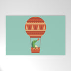 Dragon On Hot Air Balloon Welcome Mat Gallery Image 1