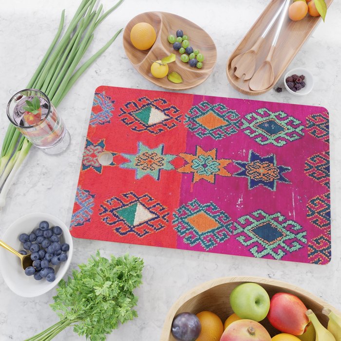 Moroccan Traditional Carpet Artwork Cutting Board Gallery Image 2