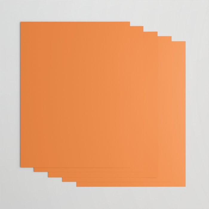 Tangerine - Solid Color Collection Wrapping Paper Gallery Image 3