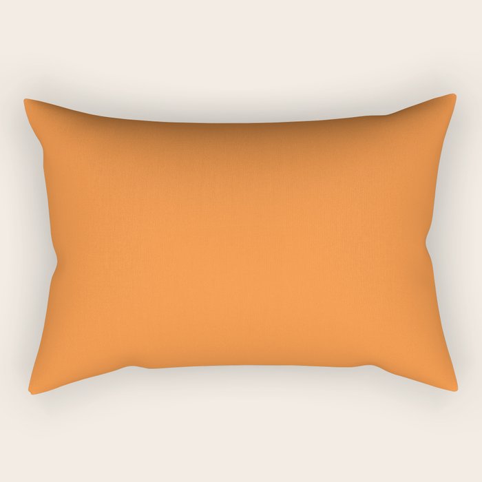 Tangerine - Solid Color Collection Rectangular Pillow Gallery Image 1