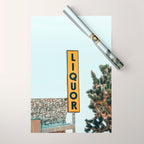 Liquor Sign - Retro Art Print Wrapping Paper Gallery Image 1