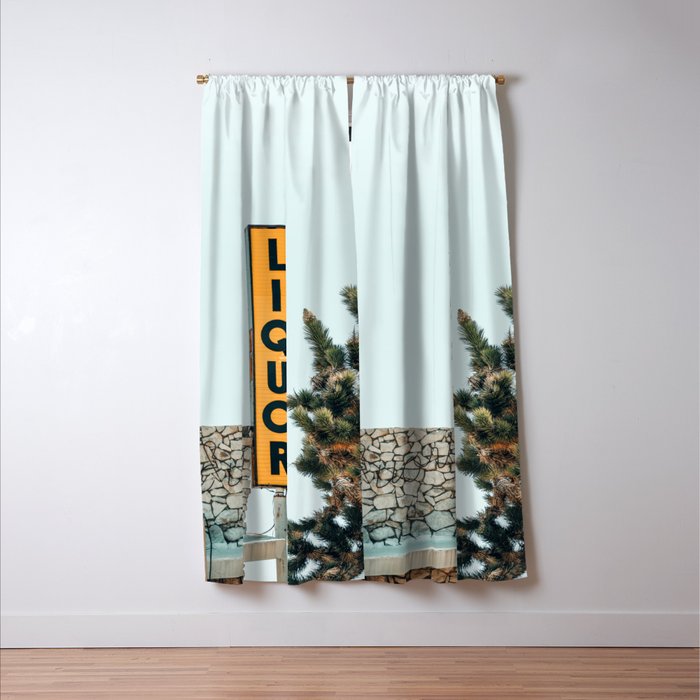 Liquor Sign - Retro Art Print Window Curtain Gallery Image 3