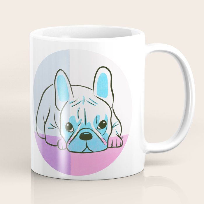 Adorable French Bulldog Puppy Artwork Coffee Mug Gallery Image 1