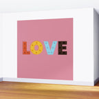 Happy LOVE - typography Wall Mural Gallery Image 2