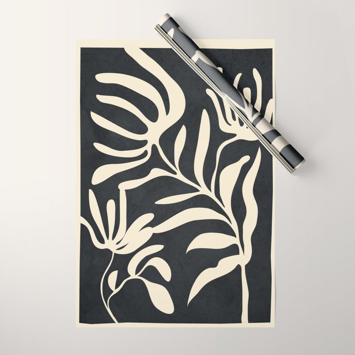 Minimal Abstract Art Plant 1 Wrapping Paper Gallery Image 1