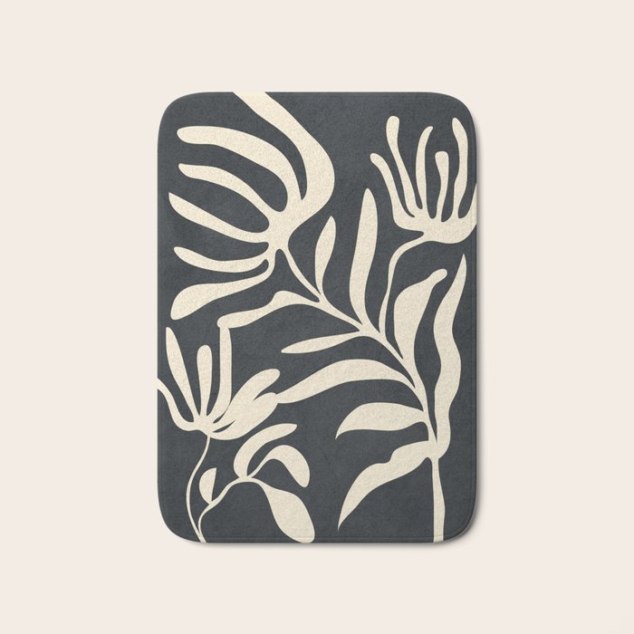 Minimal Abstract Art Plant 1 Bath Mat Gallery Image 1