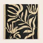 Minimal Abstract Art Plant 1 Wood Wall Art Gallery Image 1