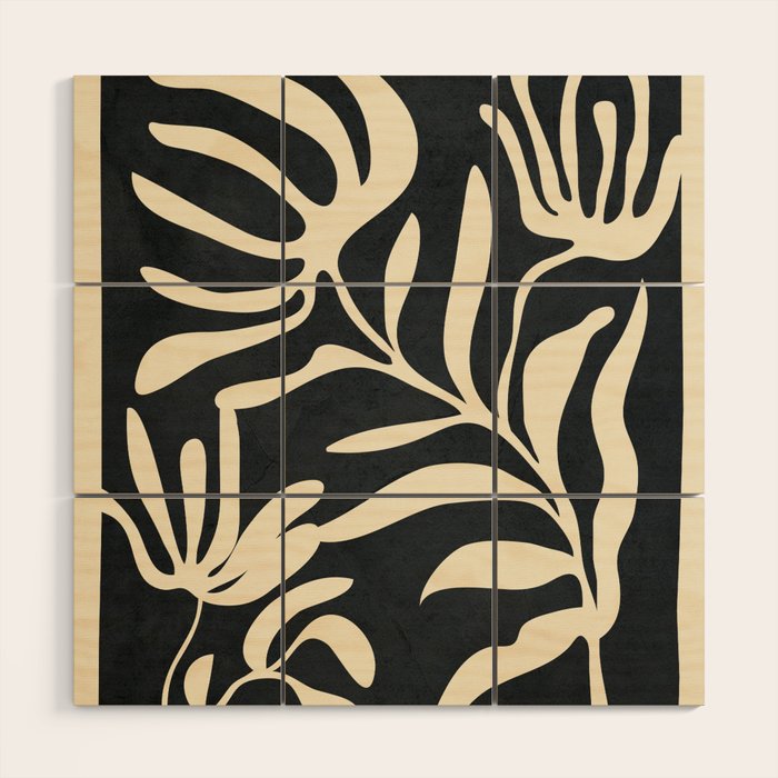 Minimal Abstract Art Plant 1 Wood Wall Art Gallery Image 1