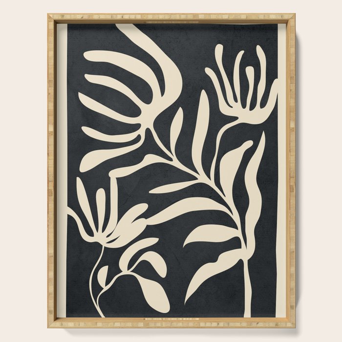 Minimal Abstract Art Plant 1 Serving Tray Gallery Image 1