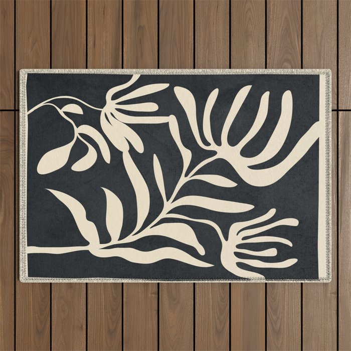Minimal Abstract Art Plant 1 Outdoor Rug Gallery Image 1